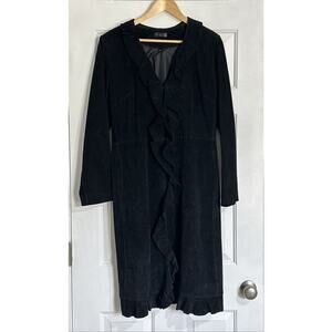 Wilson's Leather Boho Suede Leather Women's Duster Jacket Coat Size LG